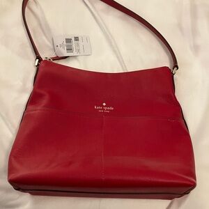 NWT: kate spade Candied Cherry Red Leather Shoulder Bag